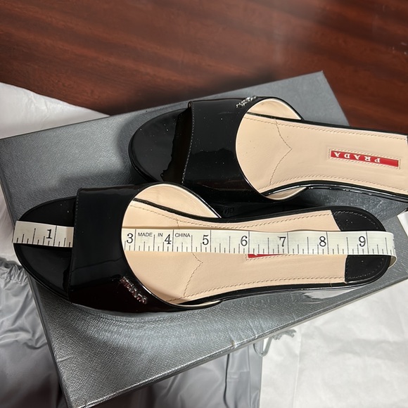 Prada Black Patent Leather Platform Sandals - Picture 16 of 16